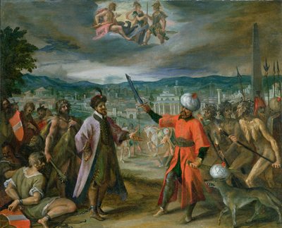 Allegory of the Turkish Wars: The Declaration of War at Constantinople, 1603-4 by Hans von Aachen